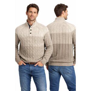 Weatherproof Vintage Ombre Cable Knit Mock Neck Sweater XL